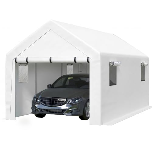 10x20 FT Enclosed Carport with Roll