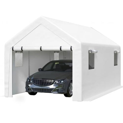 10x20 FT Enclosed Carport with Roll
