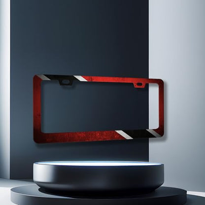 Stainless Steel Trinidad and Tobago Flag License Plate Frame 12.2 x 6.2Inch