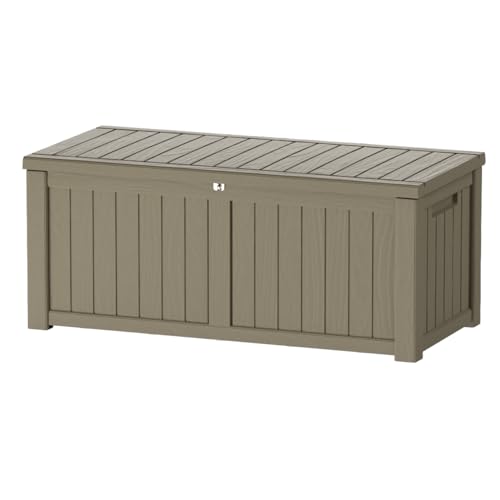 150 Gallon Outdoor Storage Box Patio Deck Box Waterproof