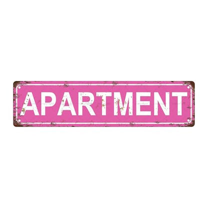 APARTMENT SPACE Metal Tin Street Sign Bar Cafe Garage Cave Home Room Wall Bathroom Farmhouse Garden Porch Patio Decor