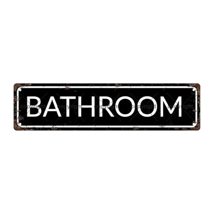 BATHROOM SPACE Metal Tin Street Sign Bar Cafe Garage Cave Home Room Wall Bathroom Farmhouse Garden Porch Patio Decor