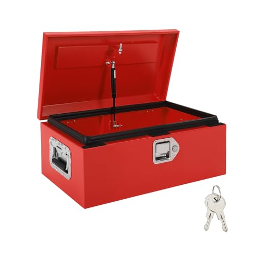 Truck Bed Tool Box 20x12x9.6 Inch Heavy Duty Steel Metal Tool Box for Truck Bed