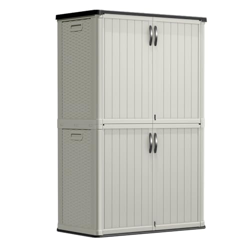 Outdoor Storage Cabinet with Lockable Doors