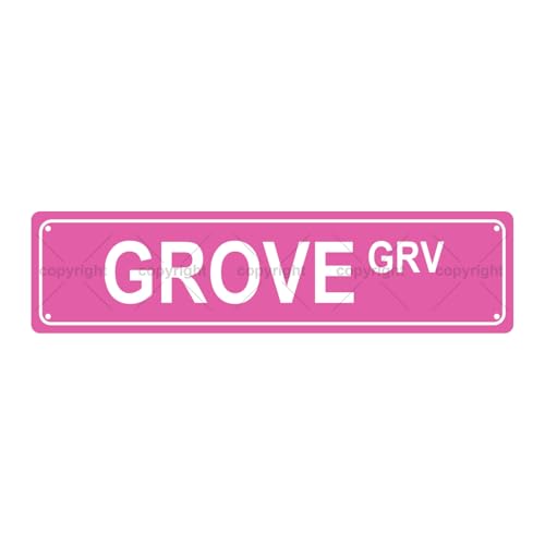 GROVE GRV SPACE Metal Tin Street Sign Bar Cafe Garage Cave Home Room Wall Bathroom Farmhouse Garden Porch Patio Decor