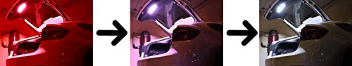 12" Red to White 18 SMDs 2835 LED Strip Light Universal Fit Car Trunk Cargo Area or Interior Illumination
