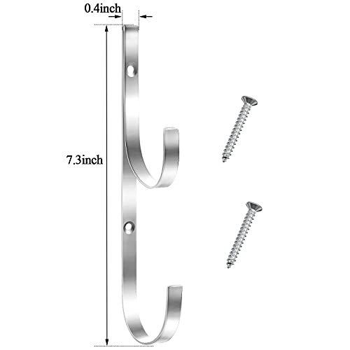 6 Pieces Pool Pole Hook Hanger Swimming Brackets Pool Hook (6 Count)