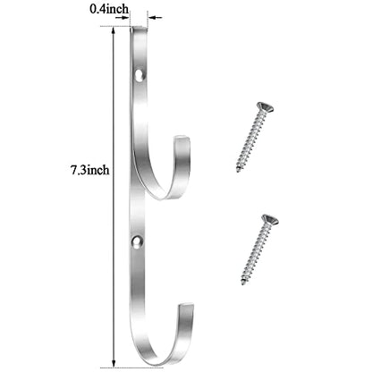 6 Pieces Pool Pole Hook Hanger Swimming Brackets Pool Hook (6 Count)
