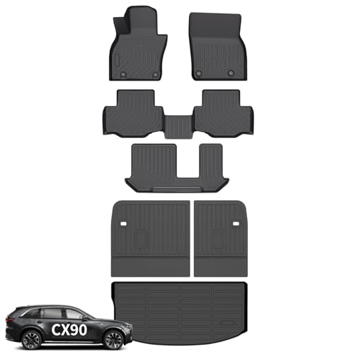 Floor Mats Backseat Cargo Liner for Mazda CX90 2024