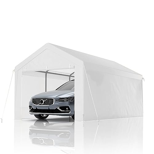 10x20ft Heavy Duty Carport with Removable Sidewalls