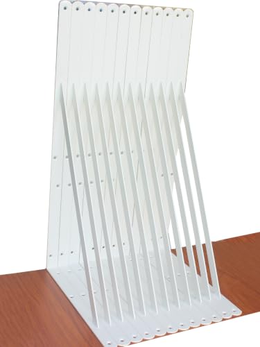12 Pack L24 x H 12" White Heavy Duty Shelf Brackets with Screws Metal Shelf Brackets Shelf Support Angle Brackets for Shelves L Brackets Heavy Duty Floating Shelf