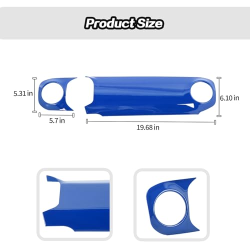 2pcs for 2024+ Jeep Wrangler JL Blue Interior Accessories Center Console Dash Panel Cover Trim
