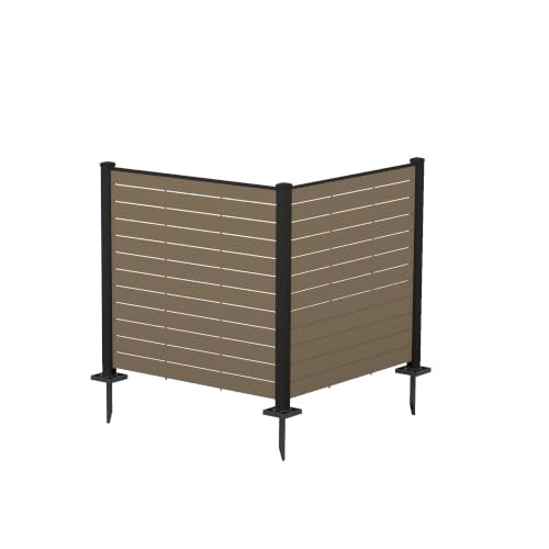 50" W x 48" H Outdoor Privacy Screen with Aluminum Posts