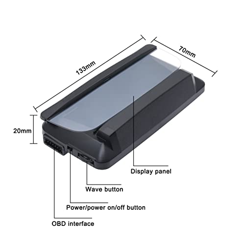 Car Hud Head Up Display Speedometer Odometer OBD2 HD 3D Reflection Multi