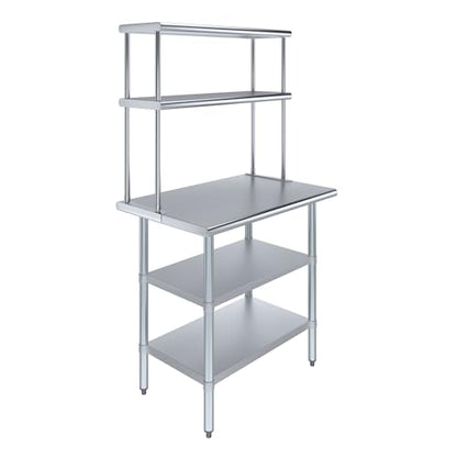 Stainless Steel Work Table with 2 Shelves