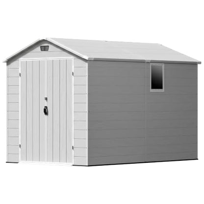 6X10 FT Plastic Outdoor Storage Shed with Floor