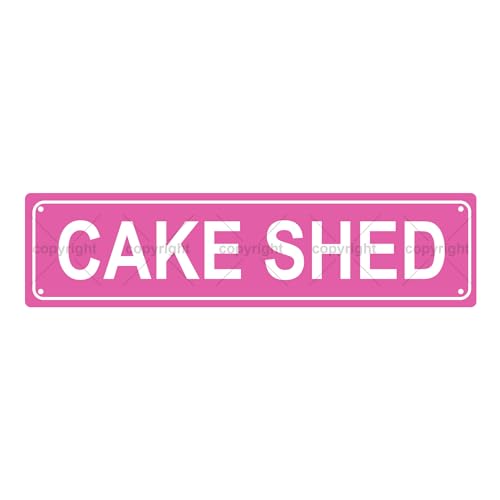 CAKE SHED SPACE Metal Tin Street Sign Bar Cafe Garage Cave Home Room Wall Bathroom Farmhouse Garden Porch Patio Decor