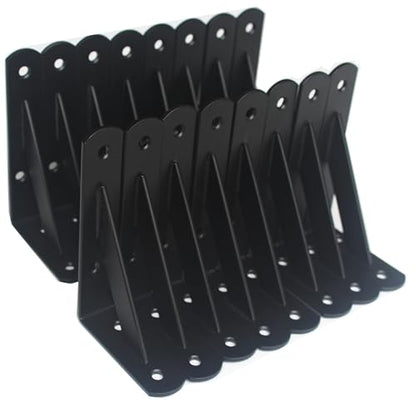 16 Pack L5 x H 3" Black Heavy Duty Shelf Brackets with Screws Metal Shelf Brackets Shelf Support Angle Brackets for Shelves L Brackets Heavy Duty Floating Shelf (16 Count)