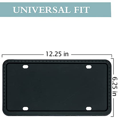 License Plate Frames 2 PCS Silicone Holder for US Car Universal