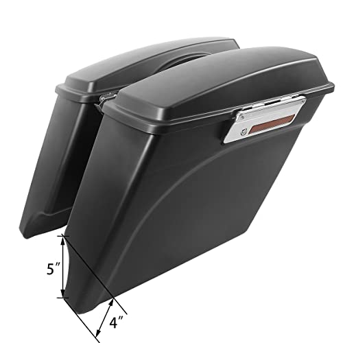 Motorcycle 5" Stretched Saddlebags Fit For Harley Touring 1993