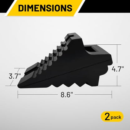 Solid Rubber Wheel Chocks Heavy Duty Trailer Chock (2 Count)