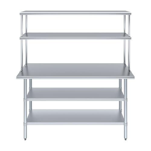 Stainless Steel Work Table with 2 Shelves