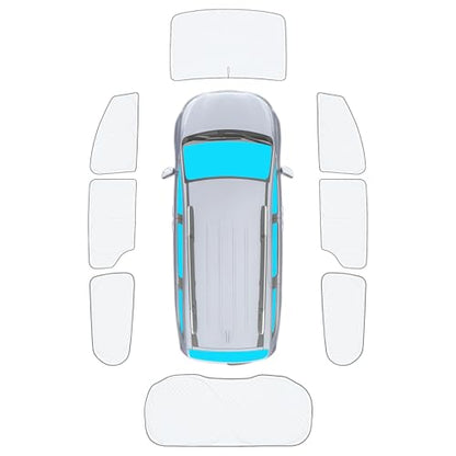 8pcs Thicken Sun Shades for Chrysler Pacifica 2017 (8 Count)