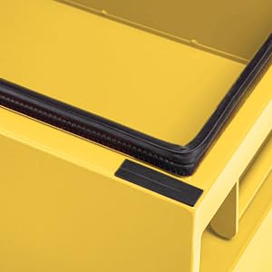 Large Tool Box Truck Bed Toolboxes Steel Heavy Duty Waterproof Free Assemble Tool Organizer Chest Cabinet Toolbox with Side Handles for Pick Up Trucks RV Trailer