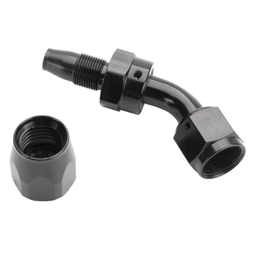 Swivel 10AN Fitting 45 Degree For CPE Braided Hose End Black 2Pcs (2 Count)