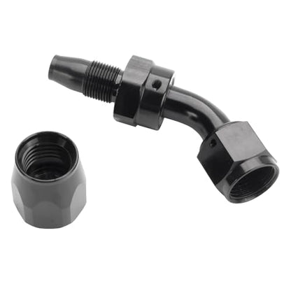Swivel 10AN Fitting 45 Degree For CPE Braided Hose End Black 2Pcs (2 Count)