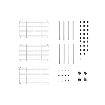 3 Tier Wire Shelving Unit Storage Rack