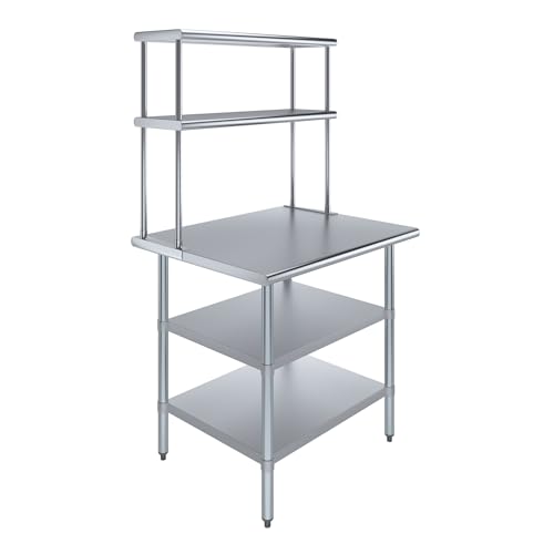 Stainless Steel Work Table with 2 Shelves
