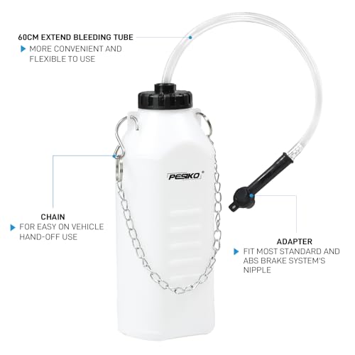 1L Brake Bleeder Bottle with 24 inch Tube and Rubber Connector