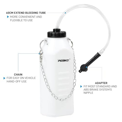 1L Brake Bleeder Bottle with 24 inch Tube and Rubber Connector