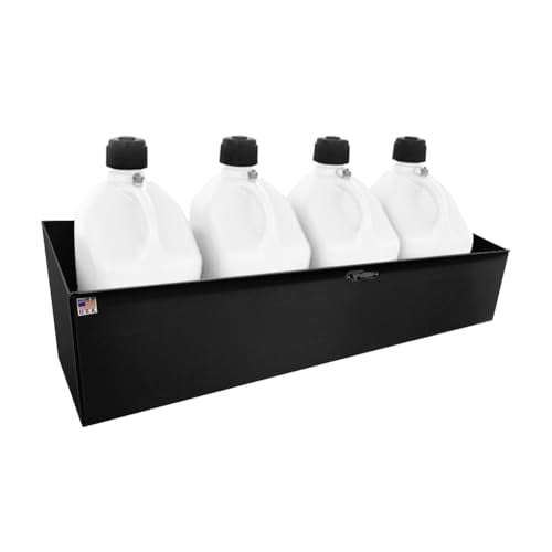 431BK Utility Fuel Jug Rack Holder Shelf 46" Fits 4 Five Gallon Jugs (4 Count)