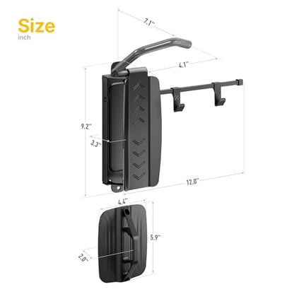 Swivel Bike Wall Mount with 2 Storage Hooks