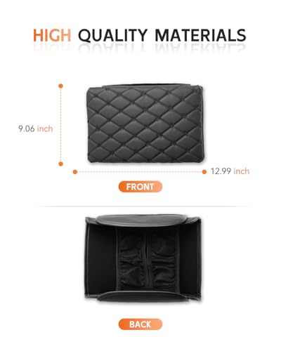for 2024 2025 2026 Cybertruck Center Console Cover Armrest Cover for Tesla Cybertruck Accessories Arm Rest Protector with Side Pockets Back Mesh 4 Velcro Pockets