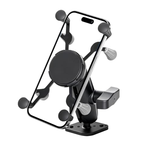 Car Phone Mount with B Size 1" Ball Diamond Base and Double Socket Arm