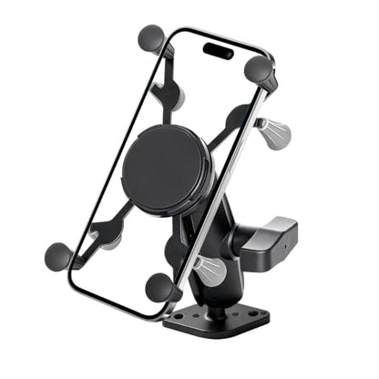 Car Phone Mount with B Size 1" Ball Diamond Base and Double Socket Arm