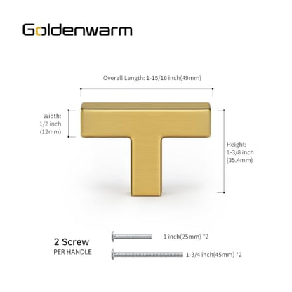 10 Pack Gold Cabinet Knobs Single Hole Gold Kitchen Handles