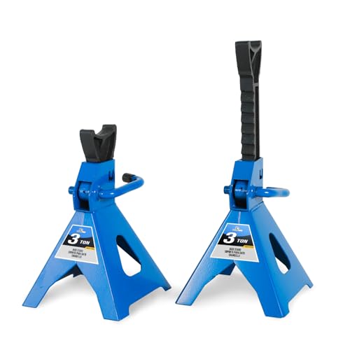 3 Ton (6,000 LBs) Automotive Jack Stands,Heavy Duty Steel Car Lifting Stand for Garages,Repair Shops,Adjustable Height 11.4"-16.8",1 Pair (2 Count)