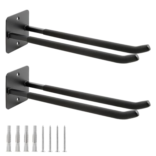 2 Pack Steel Wall Mount Double Garage Storage Hooks (2 Count)