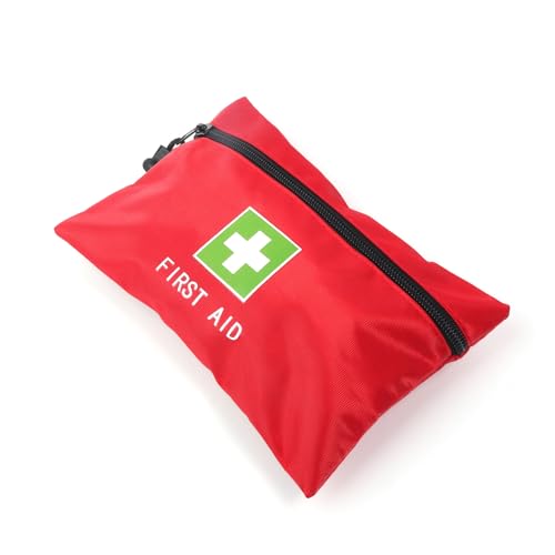 Red Emergency Bag First Aid Small Empty Travel Rescue Pouch First Responder Storage Medicine Pocket Bags for Car Home Office Kitchen Sport Ourdoors Bag Only