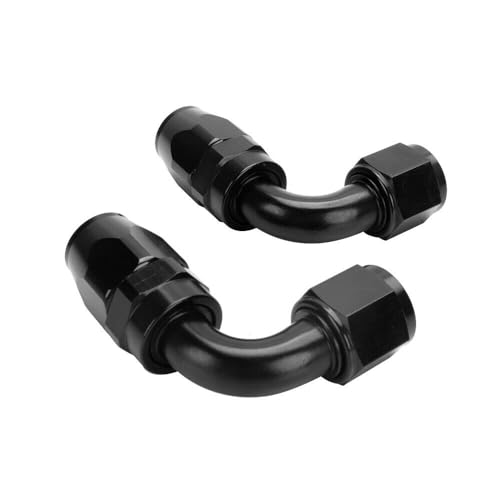 Swivel 10AN Fitting 90 Degree For CPE Braided Hose End Black 2Pcs (2 Count)