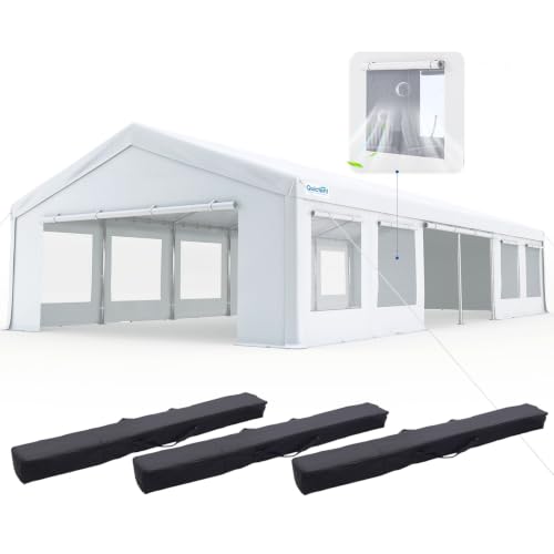 20x40ft Heavy Duty Party Tent Outdoor Canopy with Mesh Windows