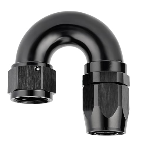 12AN 180 Degree One Piece Full Flow Hose End Fitting Swivel for CPE Braided Hose