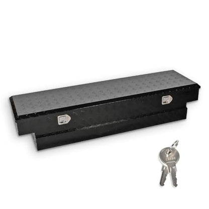69 Inch Heavy Duty Aluminum Tool Box Wide Utility Trailer Stripes Plated