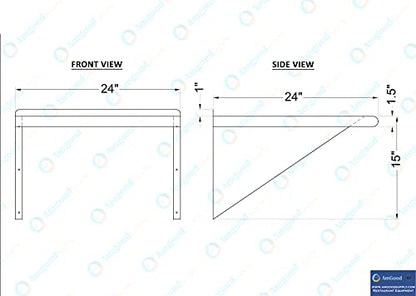 24 in. x 24 in. Stainless Steel Wall Mount Shelf
