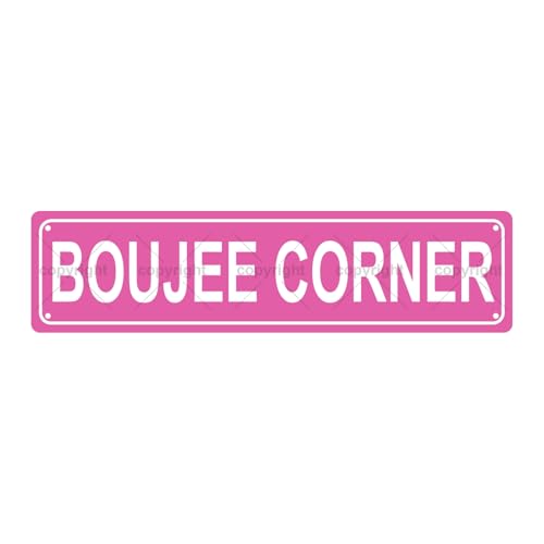 BOUJEE CORNER SPACE Metal Tin Street Sign Bar Cafe Garage Cave Home Room Wall Bathroom Farmhouse Garden Porch Patio Decor