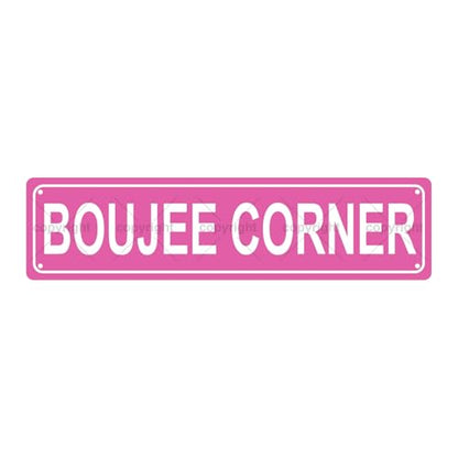 BOUJEE CORNER SPACE Metal Tin Street Sign Bar Cafe Garage Cave Home Room Wall Bathroom Farmhouse Garden Porch Patio Decor